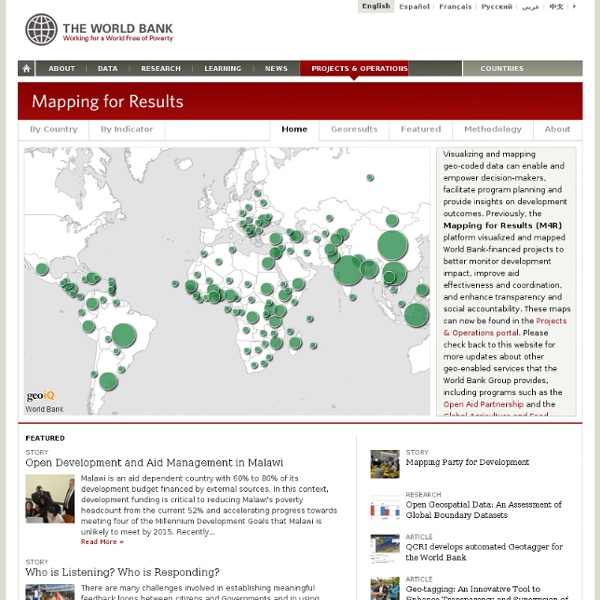 The World Bank - Mapping for Results
