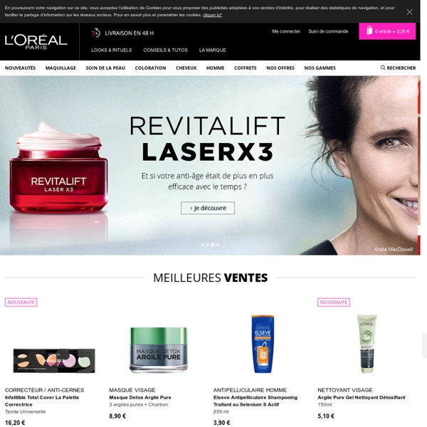 L'Oréal Paris : maquillage, coloration, soin de la peau et soin cheveux