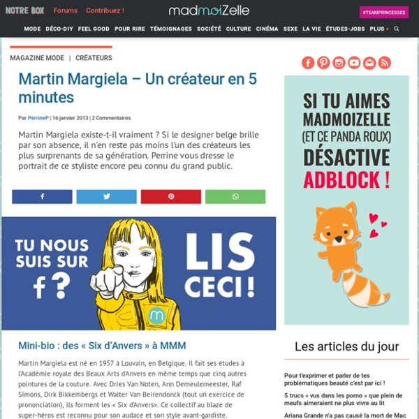 ARTICLE: Martin Margiela haute couture recyclée -F