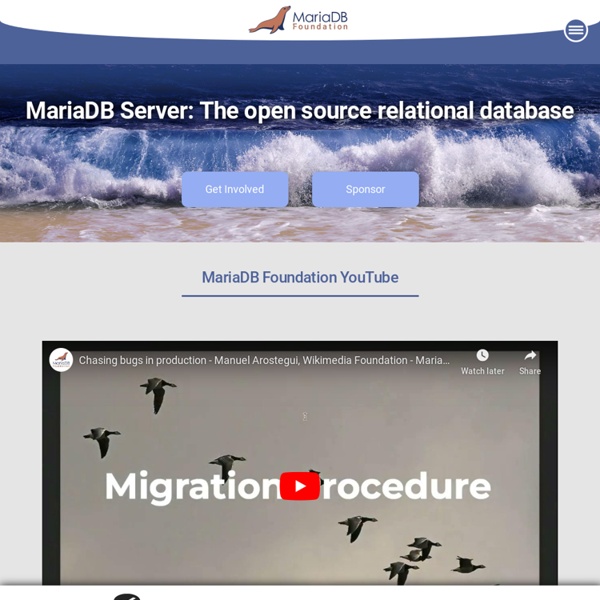 Welcome to MariaDB! - MariaDB