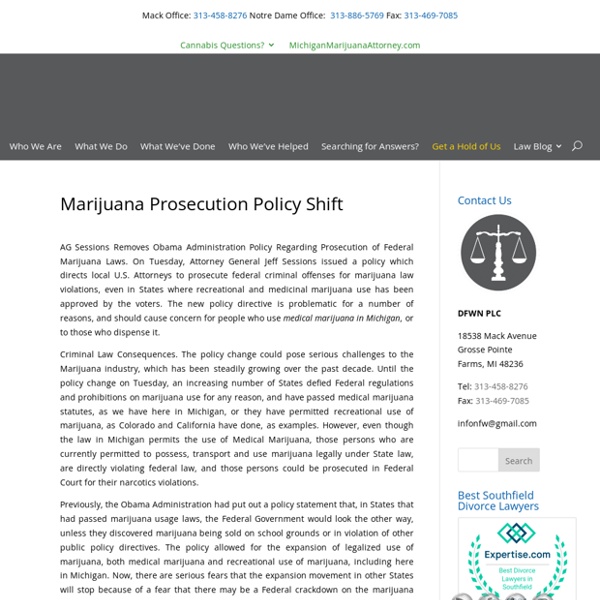 Marijuana Prosecution Policy Change