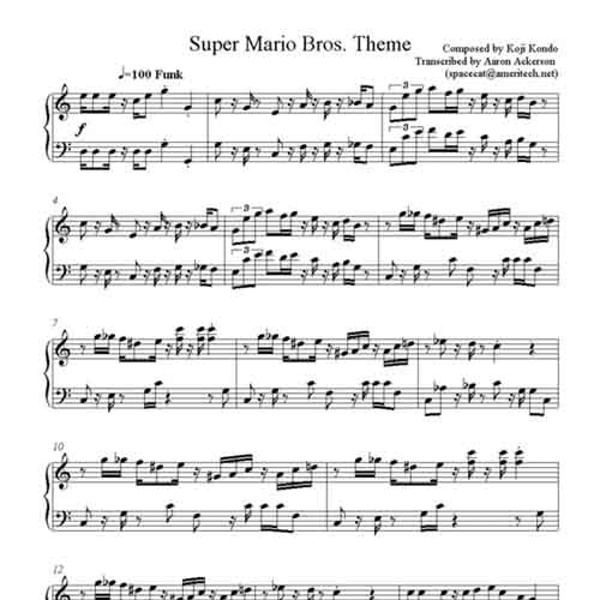 Mario-sheet-music.jpg (Image JPEG, 500x1441 pixels) - Redimensio