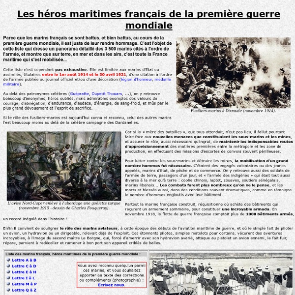 Héros maritime de la première guerre mondiale