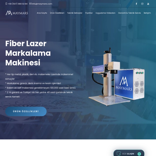 Fiber Lazer Markalama Makinesi Fiyat En İyi Garanti - Maymars LAZER