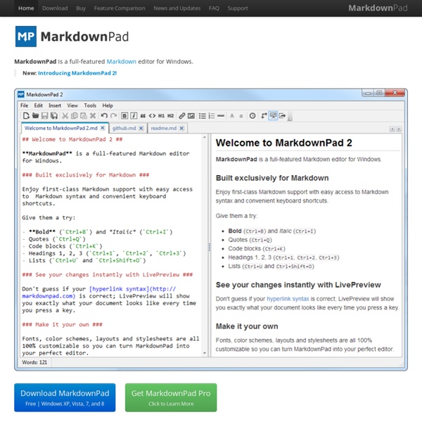 MarkdownPad - The Markdown Editor for Windows