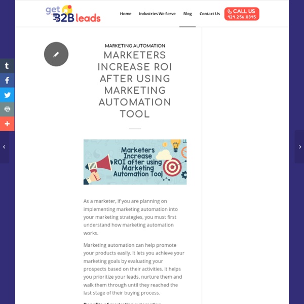 Marketers Increase ROI after using Marketing Automation Tool