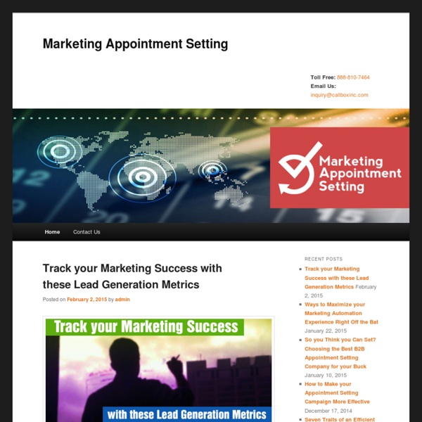 Blog Marketing Appointment Setting