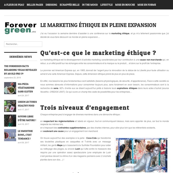 Le marketing éthique en pleine expansion