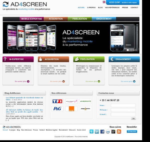 Publicité et CRM Mobile - Ad4Screen