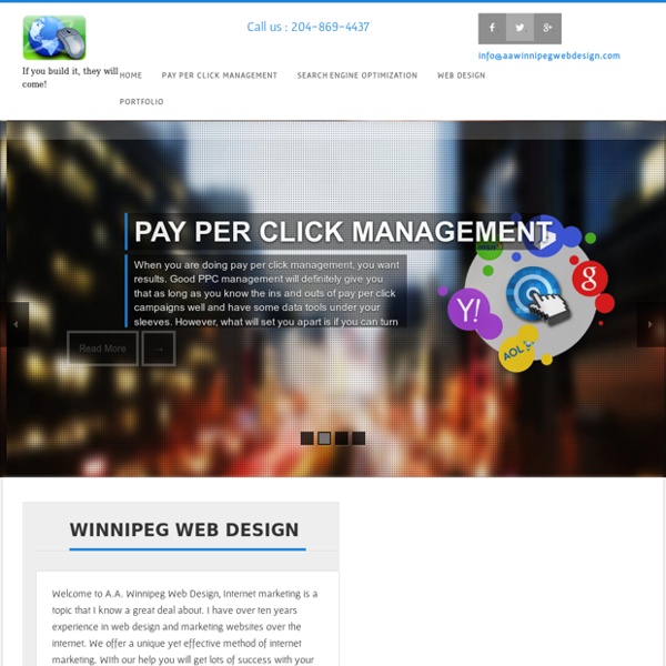 A.A. Winnipeg Web Design, Internet Marketing, Search Engine Optimization