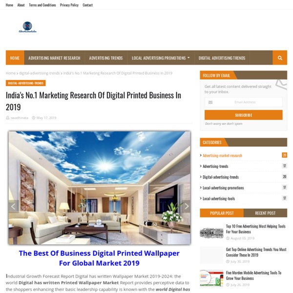 India's No.1 Marketing Research Of Digital Printed Business In 2019