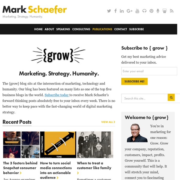 {grow} - a top-rated blog founded by social media specialist Mark Schaefer
