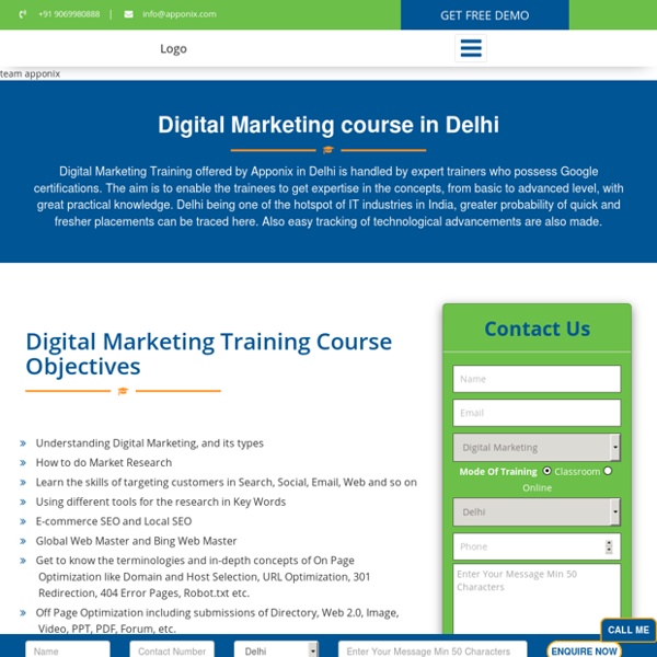 Digital Marketing Training in Delhi - Job oriented Course, Lowest Fees