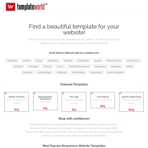 Website Templates, XHTML / CSS Templates, Web 2.0 Templates - TemplateWorld
