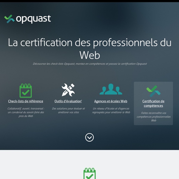 La marque des professionnels du Web - Opquast