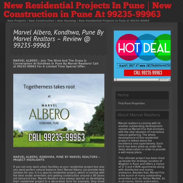 » Marvel Albero, Kondhwa, Pune By Marvel Realtors