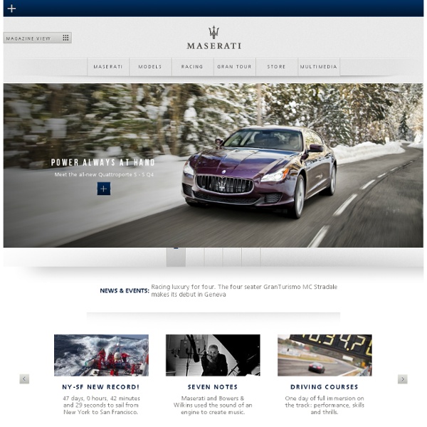 Maserati: luxury, sports and style cast in exclusive cars