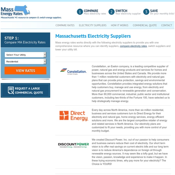 Massachusetts Electricity Suppliers