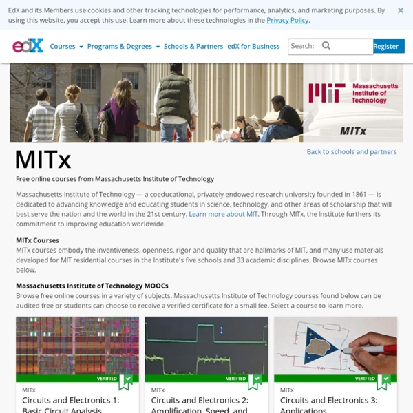 MITx Free Courses from Massachusetts Institute of Technology Pearltrees