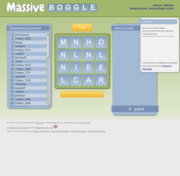 Massive Boggle Game