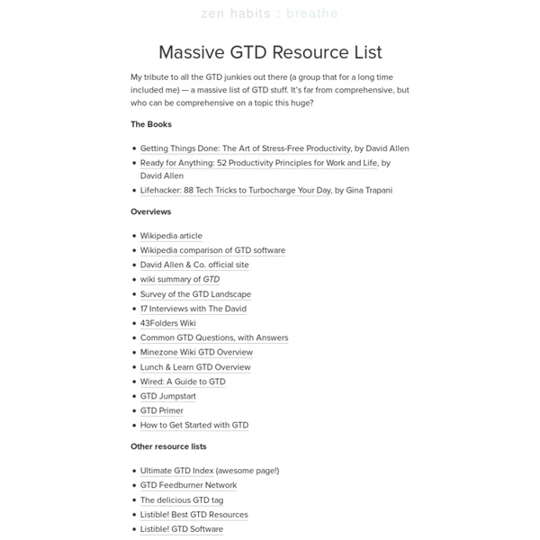 Massive GTD Resource List
