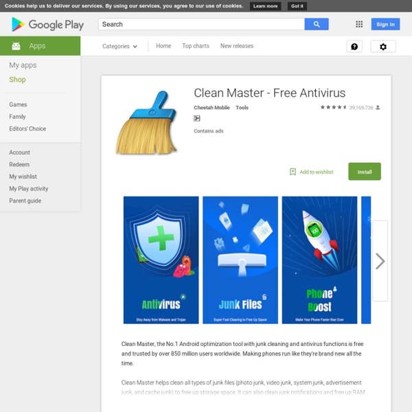 Clean Master (Cleaner) Androidapps op Google Play Pearltrees