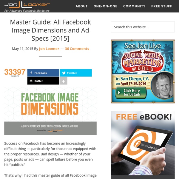 All Facebook Image Dimensions: Timeline, Posts, Ads [Infographic]