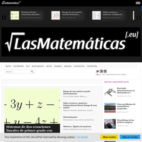 Matemáticas Secundaria y Bachillerato - Matemáticas Secundaria (ESO) y Bachillerato