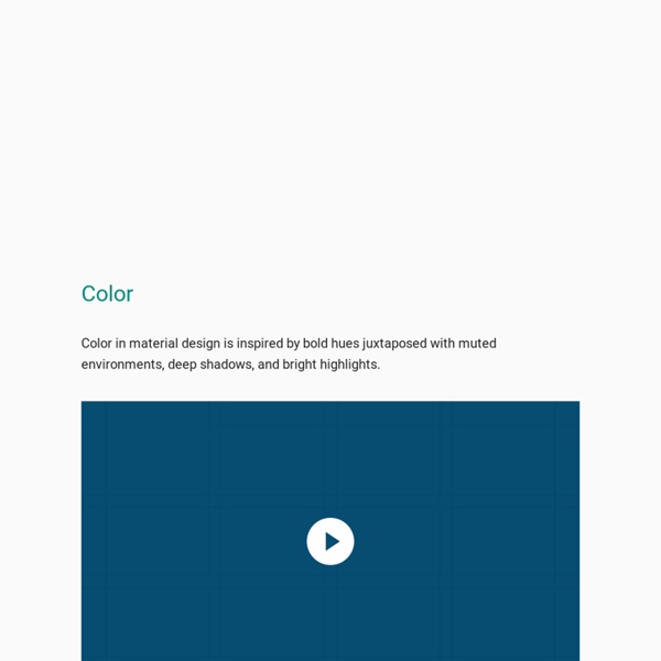 Color - Style - Google design guidelines