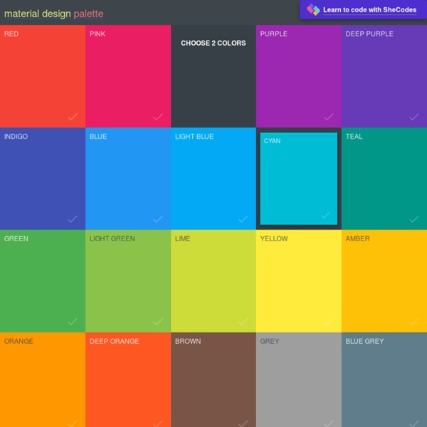Material Design Color Palette Generator Material Palette Pearltrees