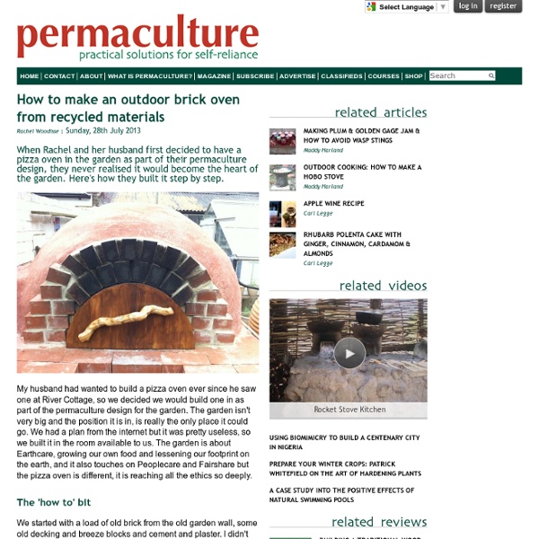 Make An Outdoor Brick Oven From Recycled Materials