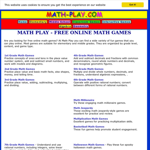 Math Play - Free Online Math Games