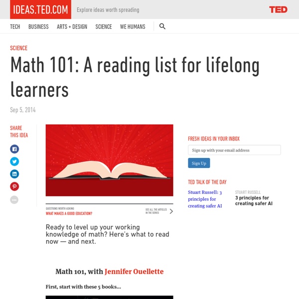 Math 101 A reading list for lifelong learners Pearltrees