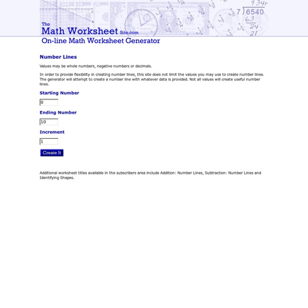 The Math Worksheet Site.com