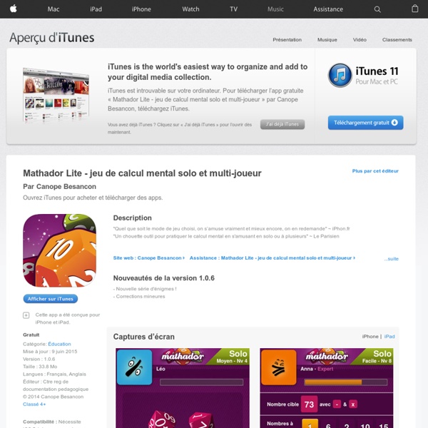 Mathador Lite - jeu de calcul mental solo et multi-joueur dans l’App Store