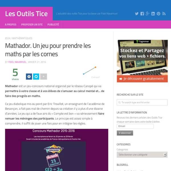 Mathador. Un jeu pour prendre les maths par les cornes