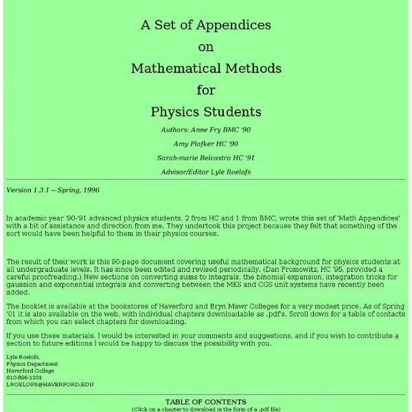 MathAppendices