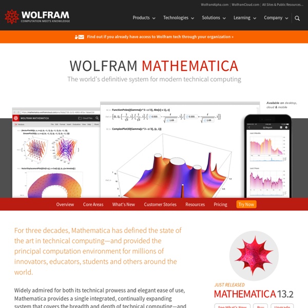 Mathematica: Technical Computing Software—Taking You from Idea to Solution