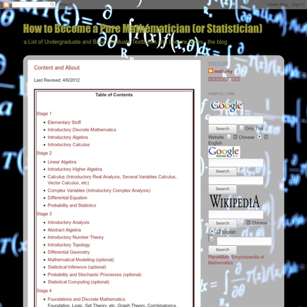 How to Become a Pure Mathematician (or Statistician)