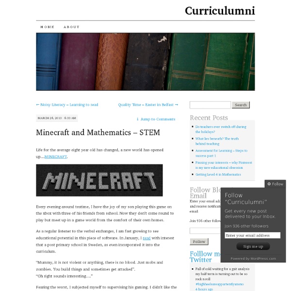 Minecraft and Mathematics – STEM