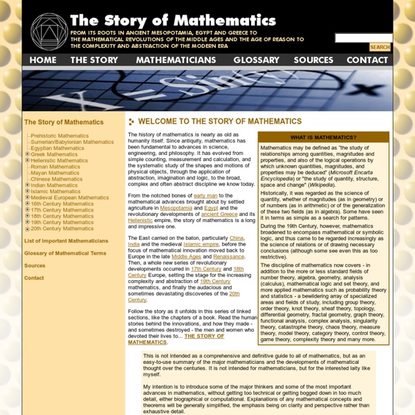 The Story of Mathematics - A History of Mathematical Thought from Ancient Times to the Modern Day