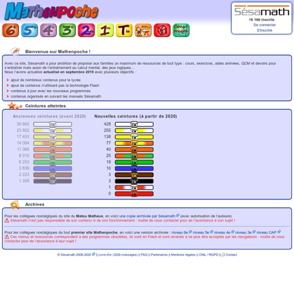 Mathenpoche - soutien scolaire en mathématiques