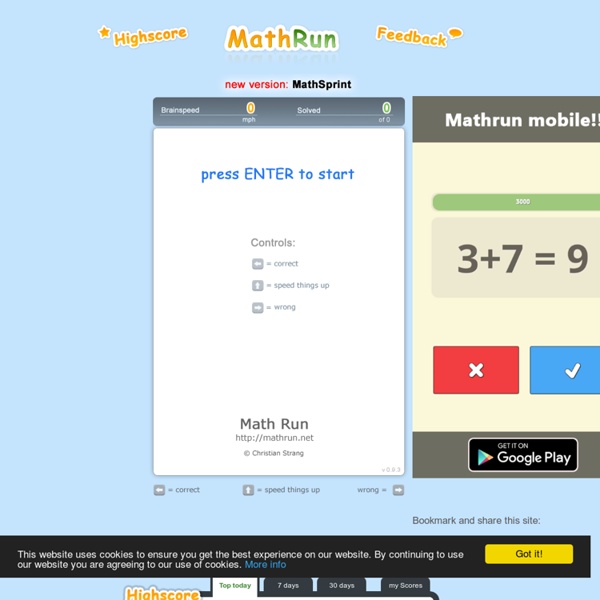 Math Run - Mathgame - how fast are your Math skills? A simple Math Training Game for everyone