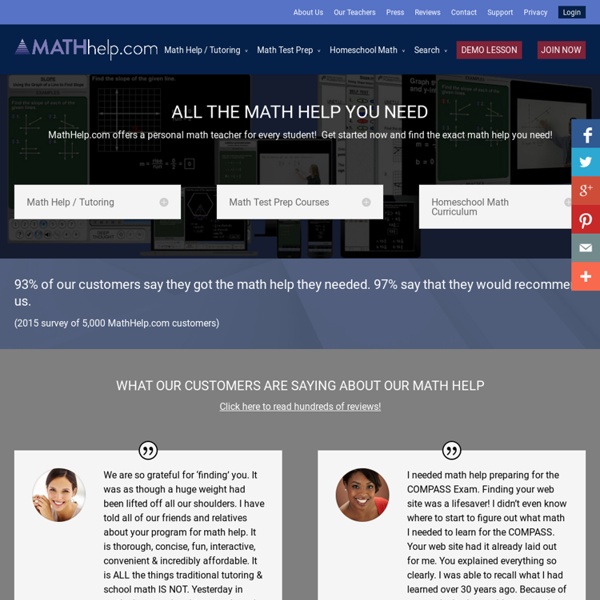 Math Tutoring & Test Prep - Pre-Algebra, Algebra 1, Geometry, SAT, GRE, GED & many more - YourTeacher.com