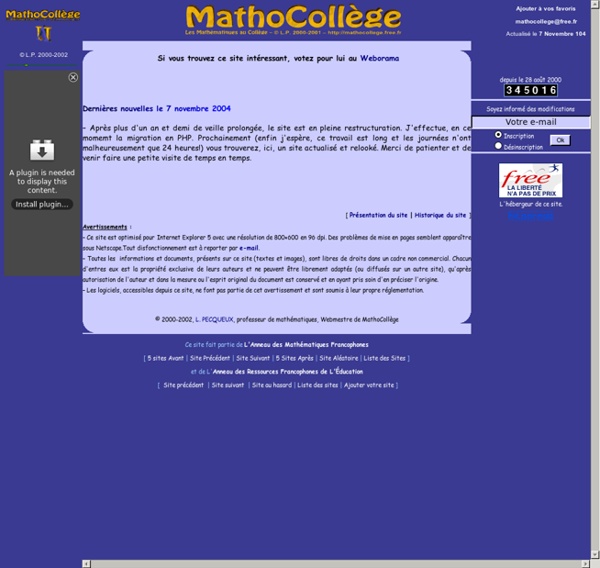 MathoCollege - Solides et développements