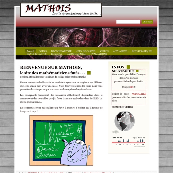 MATHOIS, Le site futé de mathématiques pour les élèves