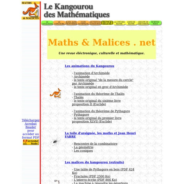 Maths et malices.net