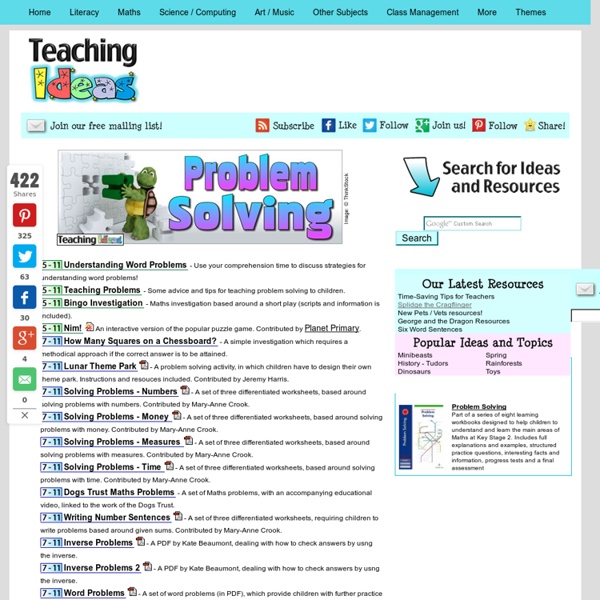 Problem Solving Teaching Ideas