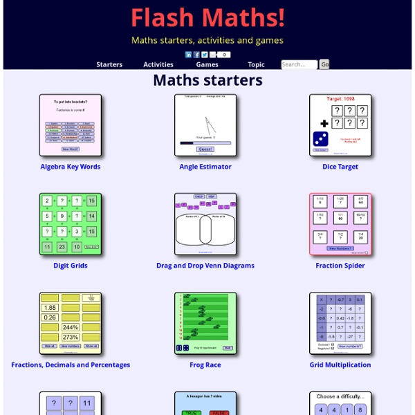 Maths starters - FlashMaths.co.uk