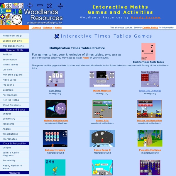 Maths Times tables games - Fun Flash Games